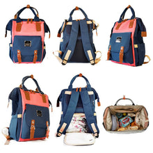 Load image into Gallery viewer, LITTLE BRU DIAPER BAG BLUE CORAL
