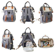 Load image into Gallery viewer, LITTLE BRU DIAPER BAG BEIGE GREY
