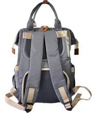 Load image into Gallery viewer, LITTLE BRU DIAPER BAG BEIGE GREY
